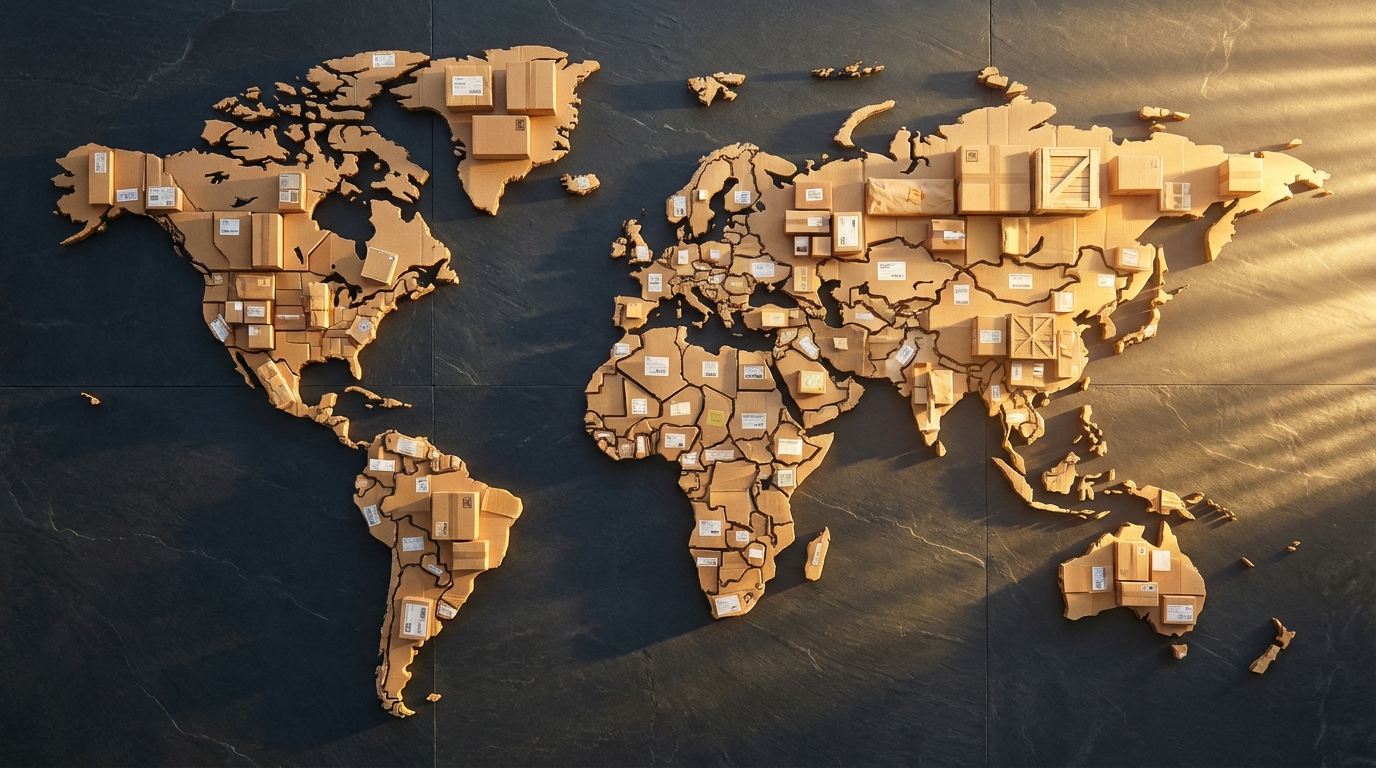 Global shipping network delivering to over 140 countries worldwide